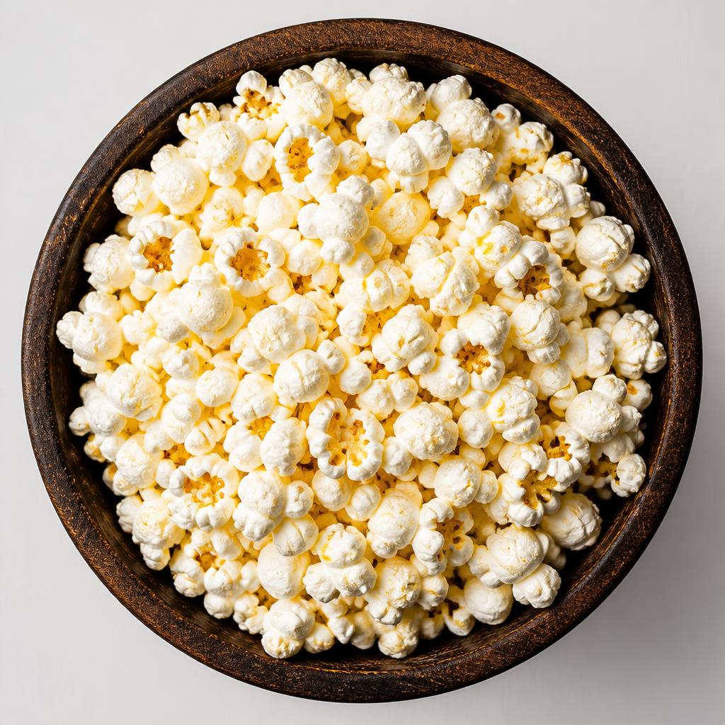 Freshly popped microwave popcorn